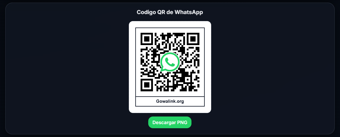 Ejemplo de codigo QR de WhatsApp y enlace wa.me