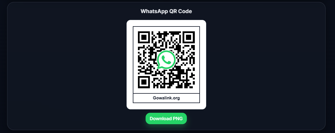 Example of a WhatsApp QR code and wa.me link